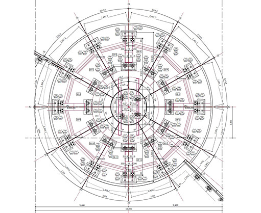 球体部 平面図